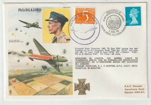 1/7/1976 UK GB RAF Flown Cover - Flt Lt D.S.A. Lord