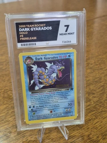 Pokémon TCG Team Rocket Dark Gyarados Holo Card #9 Prerelease Ace Grade 7