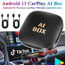 Wireless CarPlay AI box Android Auto WIFI Adapter Converter w/Netflix YouTube