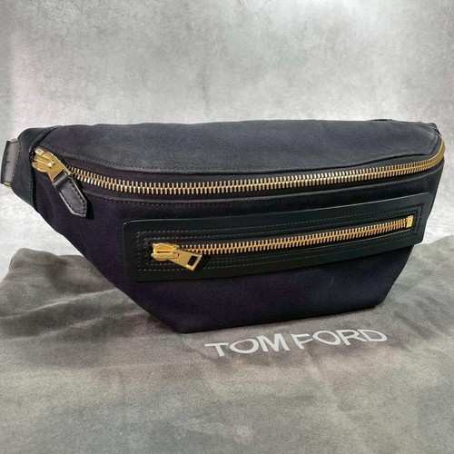 Tom Ford M933 Shoulder Bag Body Bag Waist Bag Leather Canvas Used Authentic