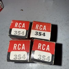 Lot Of 4: NOS RCA 3S4 Vacuum tube Tested