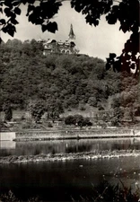 Vtrus Castle Usti nad Labem Bohemia vintage postcard m523