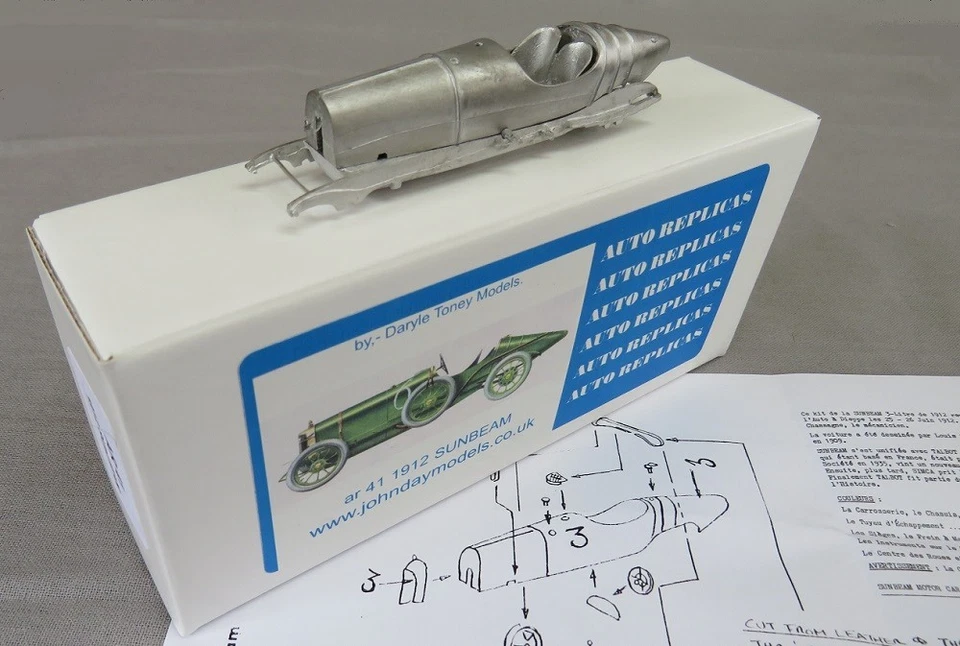 1:43  AUTO REPLICAS   A.R. 41   1912 SUNBEAM  WHITE METAL KIT - Image 4 of 4