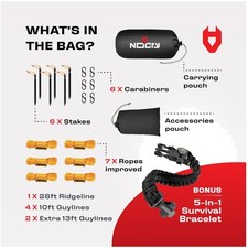 Survival Rain Fly for Backpacking - 100% Waterproof