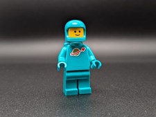 LEGO® Classic Space Figur, türkis / turquoise  mit Air tanks, Helm, monochrom