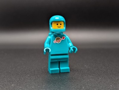 LEGO  Classic Space Figur, türkis / turquoise  mit Air tanks, Helm, monochrom