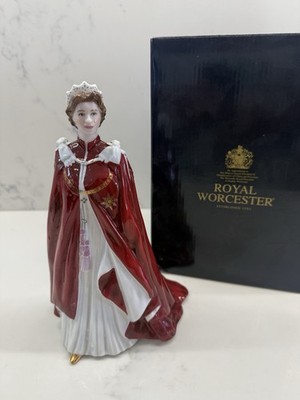 Royal Worcester Queen Elizabeth II Figur 80. Geburtstag 2006 OVP
