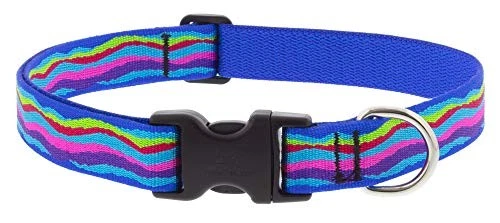Lupine Large Dog Collar 1" Wide Ripple Creek Design adjusts from 16" to 28"