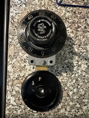 Vintage Sargent & Greenleaf Combination Safe Dial with Spindle & Bolt