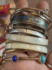 VTG (13) Gold/Silver Tone Costume Jewelry Bangles Monet Luca Danni Alpaca A24-3