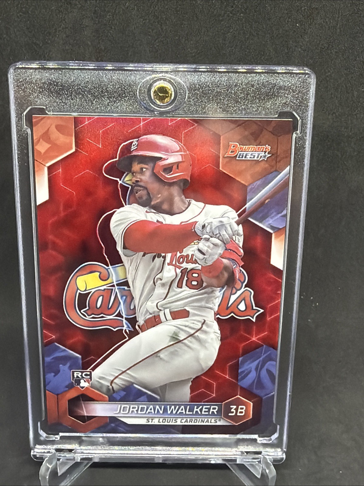 2023 Bowman's Best Jordan Walker Red Refractor /10 RC Team Color Match