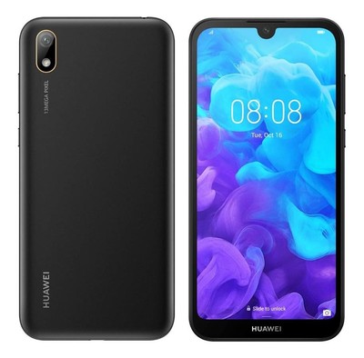 Generale Handyhülle Für Huawei Y5 (2019) – Buchhülle Mit Standfunktion, Magnetverschluss, TPU, Schwarz