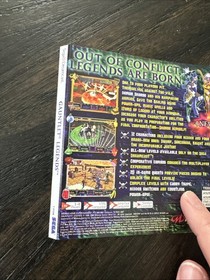 Sega Dreamcast Back Cover Art Only Gauntlet Legends 