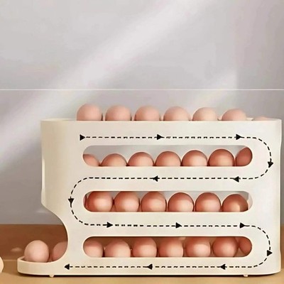 Slide Egg Storage Box   Stackable Egg Container for Fridge