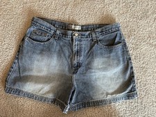 Faded Glory Vintage Jean Shorts Missy Size18 Blue Denim Cotton Grunge Y2K Rugged