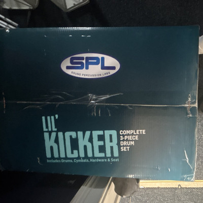 SPL Lil' Kicker 3-Piece Acoustic Drum Kit w/ Cymbals & Drum Throne