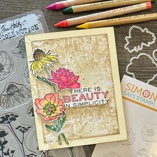 Tim Holtz Stampers Anonymous MINI BOUQUET Cling Stamp Set Cutting Dies