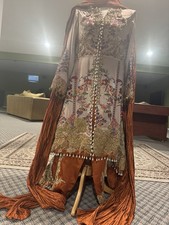 Pakistani Indian Designer SanaSafinaz 3pcs Formal Bride Heavy Emb Salwar Kameez