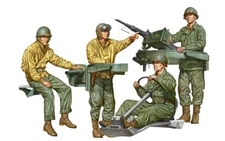 1/35 WWII US M8 Armored Military Tank Crew 4 Unpainted Soldier Set Resin Figure