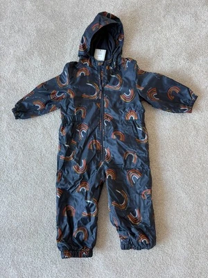 New - TU 2-3 Years - Rainbow Navy Pastel Rainbow Puddlesuit Puddle Suit RARE - Image 1 of 4