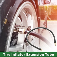 1pc 23.62" Tire Inflator Extension Tube 0.305inx32TPI for Car Bicycle Gold Tone