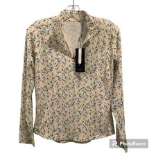 Walter Hagen Ditsy Lemon Perform 11 UV Protect Qtr Zip Women s XS NWT MSRP 80