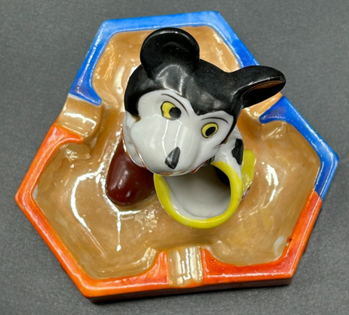 Vintage Mickey Mouse Playing the Saxophone Ashtray - Made in Japan 1930's - Picture 9 of 10