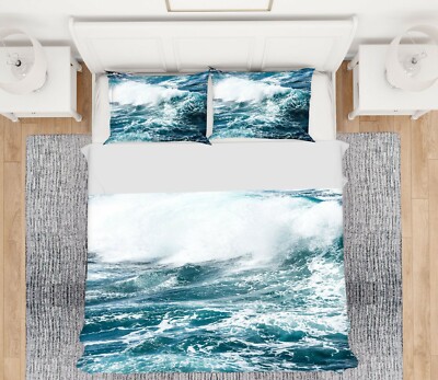 3D Wave Wind ZHUA616 Bed Pillowcases Quilt Duvet Cover Set Queen King Amy
