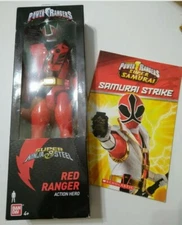 Power Rangers Super Ninja Steel Saban's 12" Red Ranger Action Hero +Book Samurai