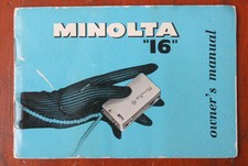 MINOLTA 16 INSTRUCTION BOOK/169022
