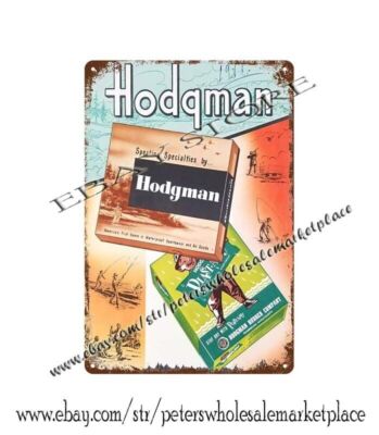 1955 Hodgman Rubber Hunting Fishing Gear metal tin sign home wall decor