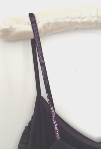 Monsoon Dress Women's Stretch Purple Silk Ruffle Trim Occasion Party Size 8 - Picture 9 of 17