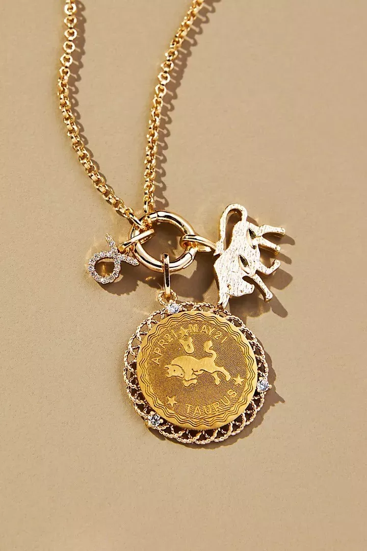 NWT Anthropologie Zodiac Charm Necklace SRP 48 TAURUS eBay