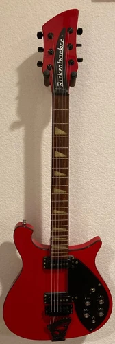 1991 Rickenbacker 620 6-string, red and black w/ Ric case, used, player's grade