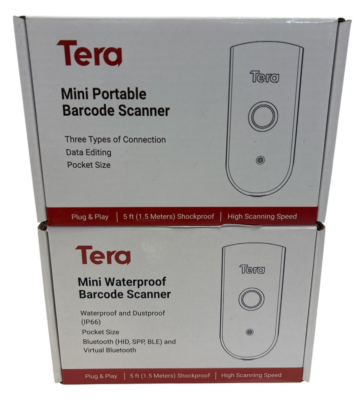 #ad 2 Tera 1100L Black Mini Handheld Portable Shockproof High Speed Barcode Scanner $39.99