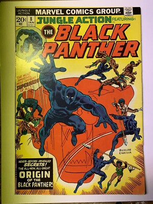 Jungle Action #8/Bronze Age Marvel Comic Book/Black Panther Origin/VF-