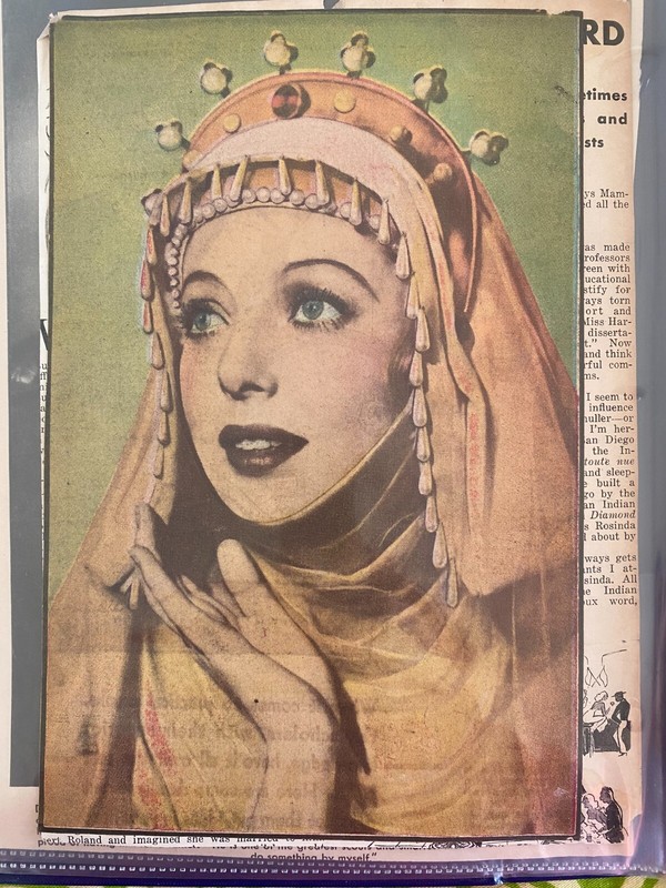 SUPER RARE!! 8x10 VINTAGE LORETTA YOUNG PAPER MAGAZINE PUBLICITY PHOTO!!