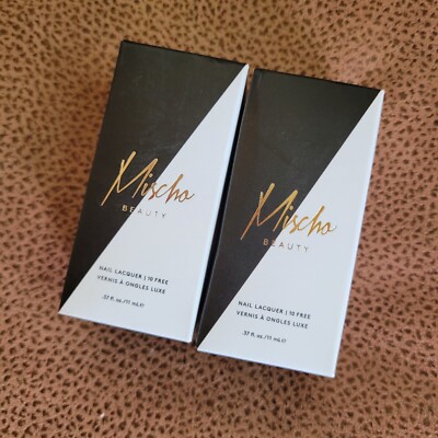 Mischo Beauty Luxe Nail Lacquer, Nail Polish BABYLOVE & I JAMA, 2 NEW in Box
