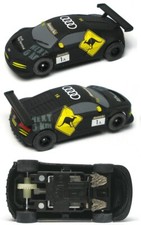 2015 Micro Scalextric G1118T BLACK Turbo Gt Audi 1:64 HO Slot Car USed