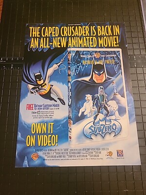 Batman & Mr. Freeze Subzero Print Ad 1997 8x11 Great To Frame   