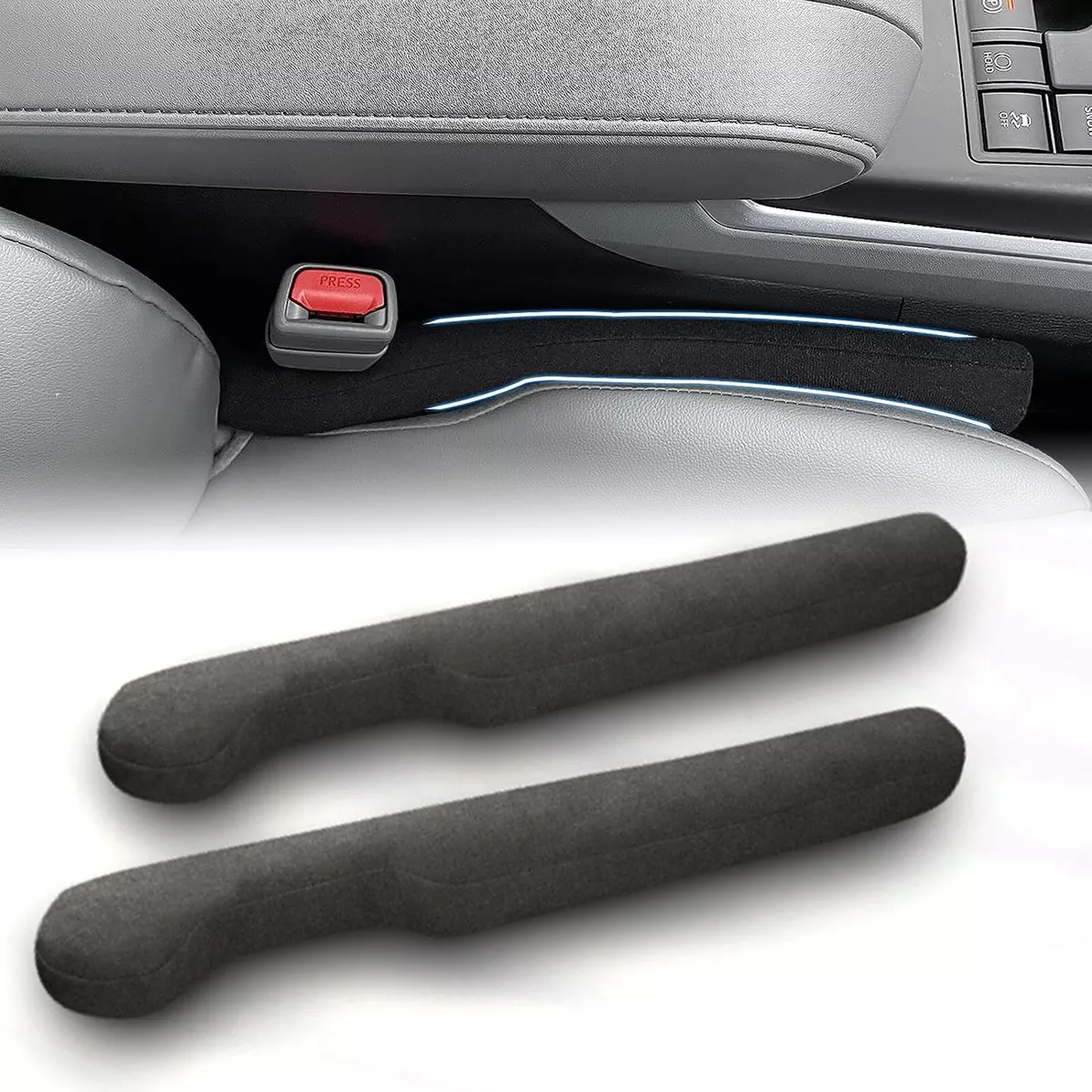 2Pcs Car Seat Gap Filler Universal Fit Organizer Stop Things from Dropping  Under