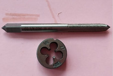 New 1pc HSS Machine 1/4-27 UNS Plug Tap and 1pc 1/4-27 UNS Die Threading Tool