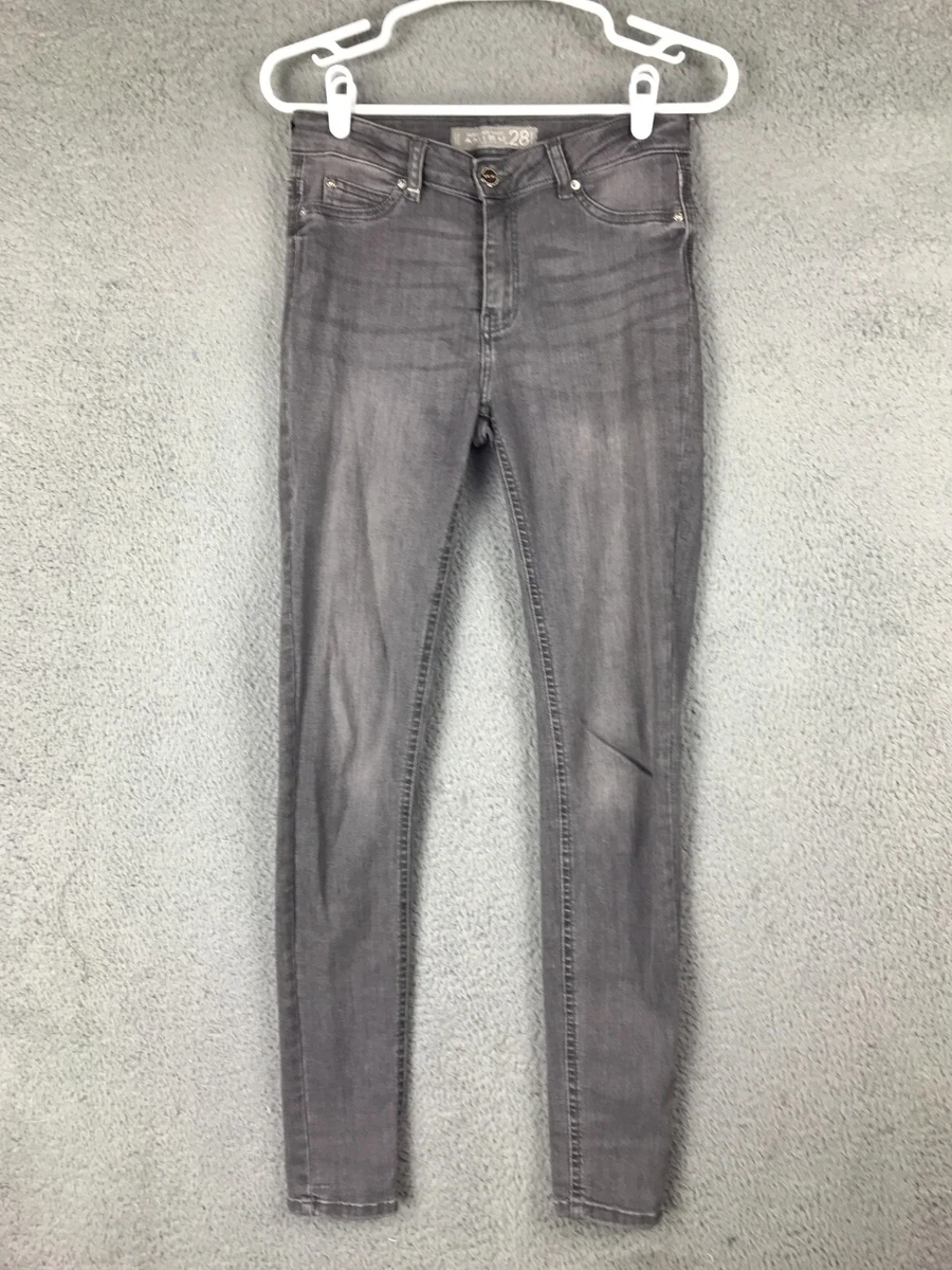 AMISU Womens Mid Rise Skinny Stretch Gray Jeans Size 28 28x29.5 eBay