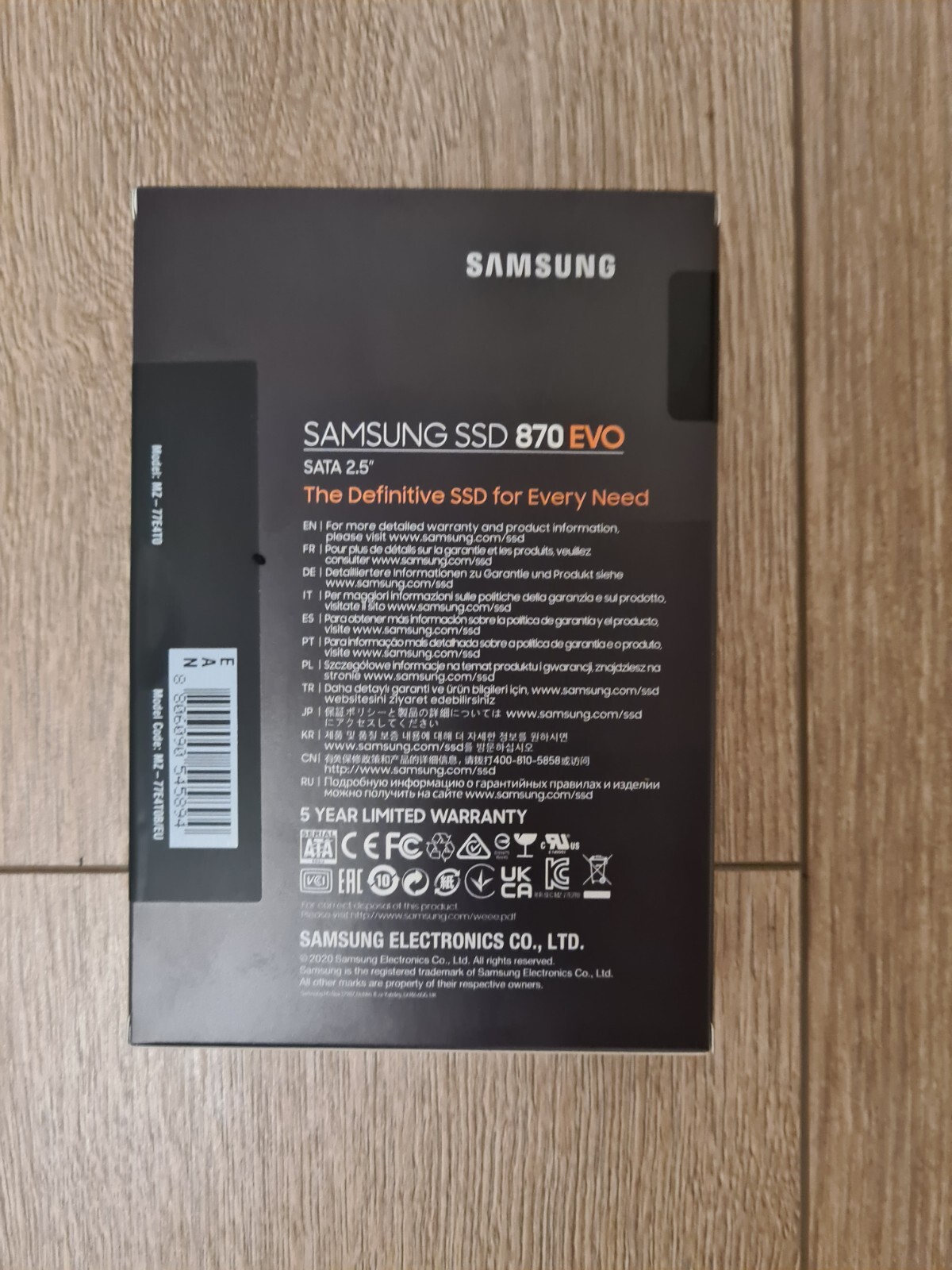 SAMSUNG 870 EVO 4TB 2.5" SATA III Internal SSD MZ77E4T0B/EU