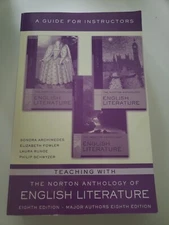 NORTON ANTHOLOGY OF ENGLISH LITERATURE: INSTRUCTOR'S By Stephen Greenblatt 
