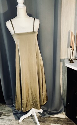 Yours UR S Camisole Dress Long Length Size Medium Golden Brown *unique Piece*