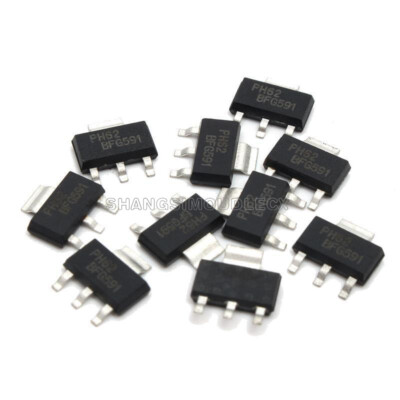 10PCS NEW BFG591 SOT-223 NPN 7GHz Wideband Transistor PHILIPS