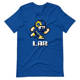 Los Angeles Rams LA NES Football Player 8-bit Tecmo Super Bowl Nintendo T-Shirt