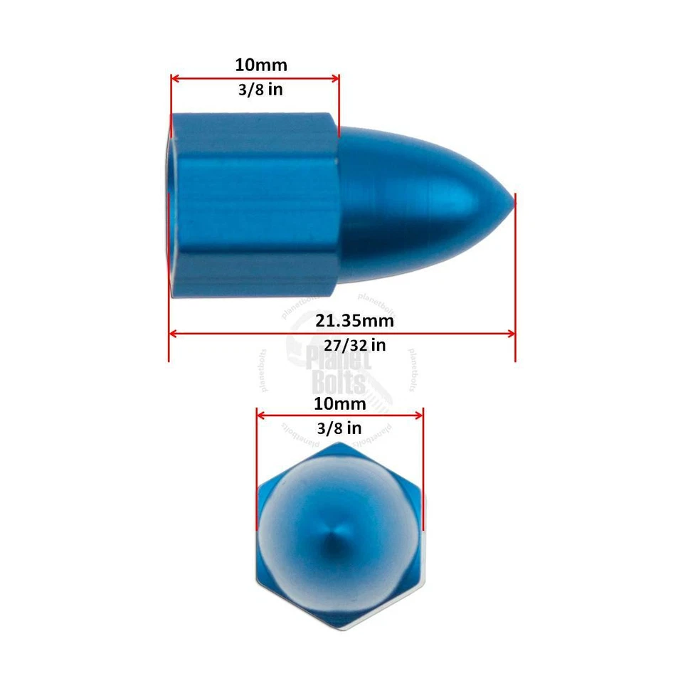 Синяя крышка клапана 2x крышка шины GSXR 600 750 Ninja R1 R6 пуля ЧПУ алюминий - Изображение 2 из 3