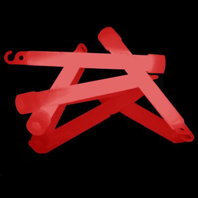 Ultrahelle Notfall-Knicklichter Rot   2h Leuchtdauer, Robust & Militärqualität